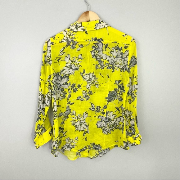 Max Mara Weekend Bright Yellow Rami Button Down - Picture 2 of 7